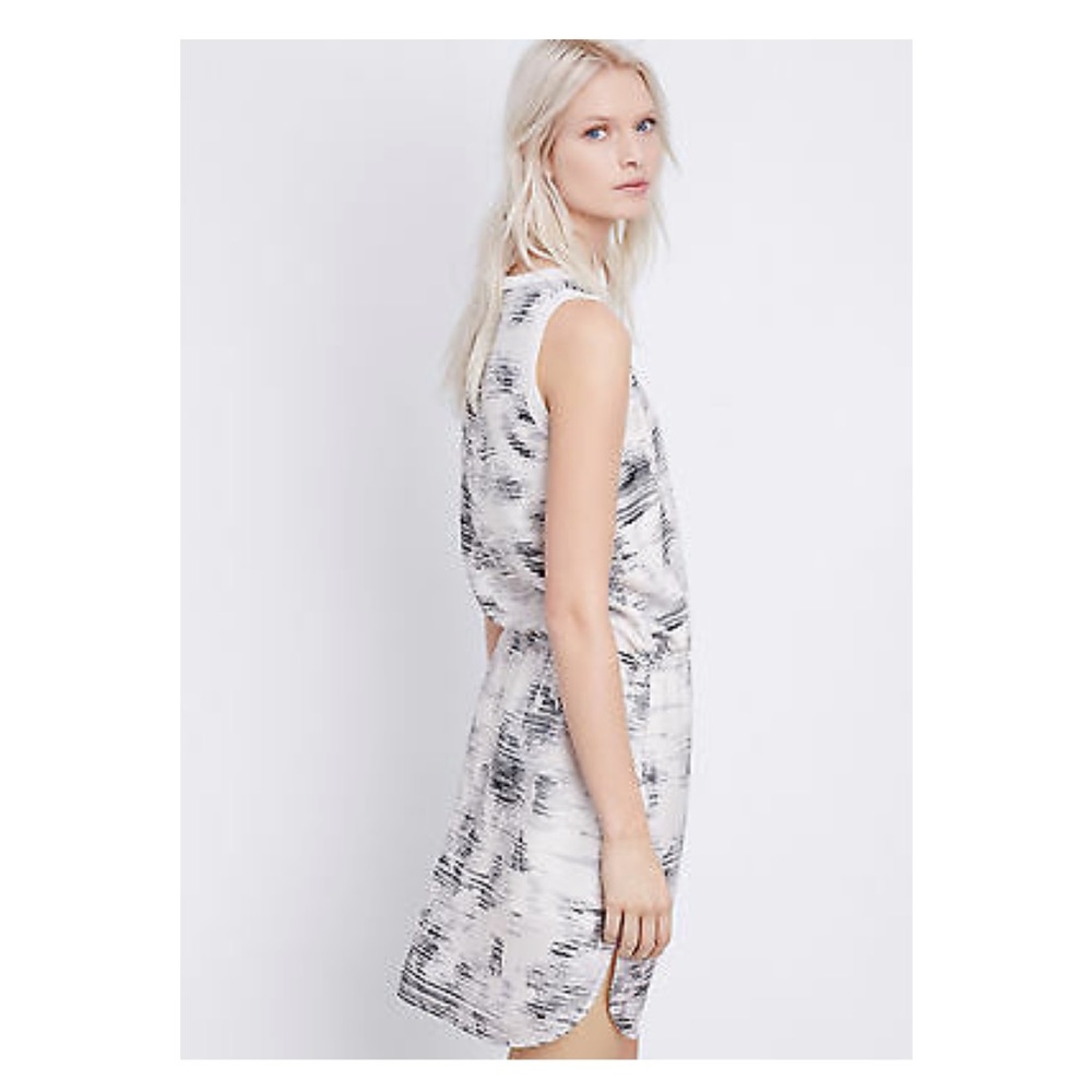 Vince Jacquard Silk Drawstring Dress